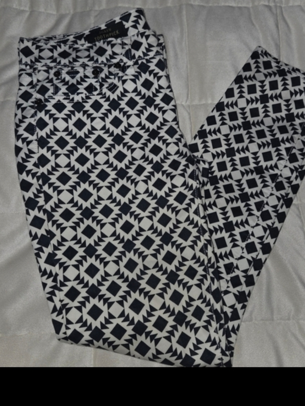 J.Crew Toothpick Patterned Pants
